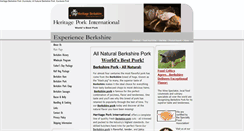 Desktop Screenshot of heritagepork.com